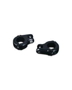Kuryakyn Black Brute Engine Guard 1-1/4" Highway Peg Mounts for Harley or Metric 7616