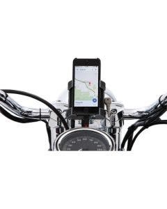 Ciro 50314 Premium Smartphone GPS Holder 1-1/4 Bar Mount Chrome Universal