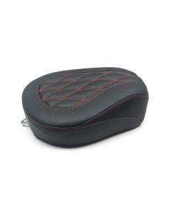 Mustang 76648AB Red Stitch Rear Wide Tripper Passenger Seat Harley FLH 08-21