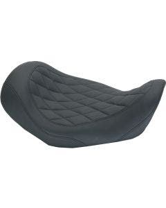 Mustang 76704 Black Smooth Wide Tripper Driver Solo Seat 06-17 Harley Dyna