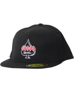 Klock Werks Center Logo Flatbill Black Company Hat Flexfit KW6210L/XL (LG/XL)