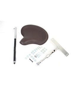 V-Twin 47-0997 Gorbin Gentry Brown Leather Replica Solo Seat Kit Harley FL 41-64