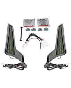 Custom Dynamics Chrome Smoke Lens LED Fender Fillerz Fascia Panel Harley 06-09