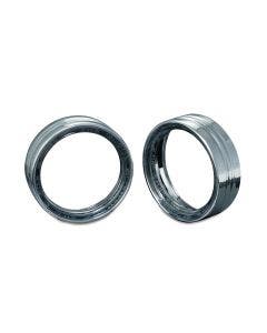 Kuryakyn 7748 Chrome L.E.D. Halo 4 1/2" Passing Lamp Trim Bezels Rings Harley FLH/T
