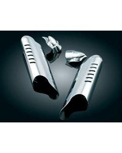 Kuryakyn Chrome Lower Leg Deflector Shields for Harley Touring 84-99 FLH