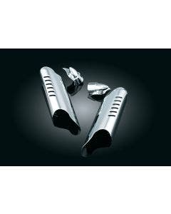 Kuryakyn Chrome Lower Fork Leg Deflector Shields Covers for Harley 00-13 FLH