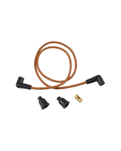 Drag Specialties Braided Universal Brown/Black Spark Plug Wire 4 Harley 