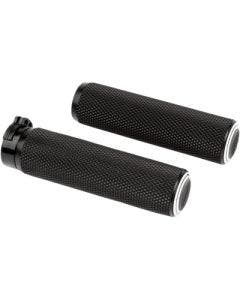 Arlen Ness Black Dual Ring 1-1/4" Grips for Harley