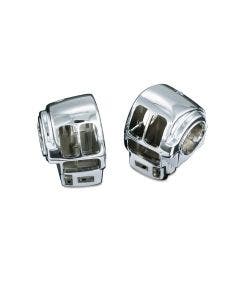 Kuryakyn 7807 Chrome Switch Housing Covers Harley Ultra & FLTR w/ 5 Button