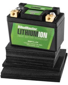 BikeMaster Lithium-Ion Battery 2.0 w/ LCD 12V 130CCA 28.8Wh LiFeP04 BMP7L-FP 
