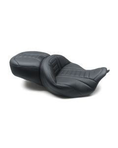 Mustang 79006SB Bly Sky Deluxe Cushion Seat W/O Heat for 08-21 Harley FLH/T 
