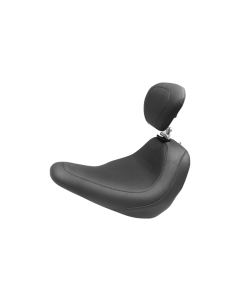 Mustang Wide Tripper Solo Black Vintage Harley Seat W/Backrest 18-23 FLSB/FXLR/FXLRS