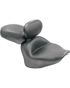 Mustang 79477 Two Piece Wide Touring Seat w/ Backrest 07-17 Yamaha V-Star 1300/T