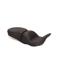 Mustang 79700 Black One Piece Lowdown 2 Up Seat 08-23 Harley Touring FLH/T 08-23