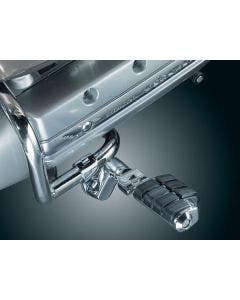 Kuryakyn 7976 Offset Dually ISO-Pegs with 1" Clamps (pr) for Engine Guard