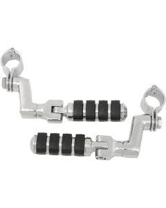 Kuryakyn Chrome Tour-Tech Cruise Offset Mounts Small ISO Footpegs & Quick Clamps | 7998