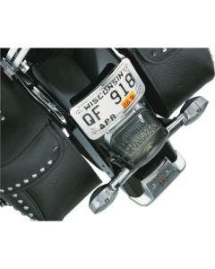 Kuryakyn 9171 Chrome Curved Laydown License Plate Mount with Frame (ea)