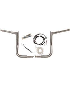 FBI Fat Baggers Chrome 12" EZ Install Pointed Handlebar Package Harley FLH 14-20