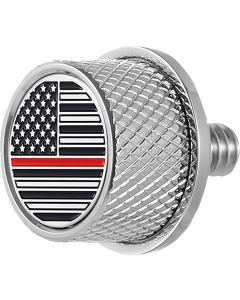 Figurati Steel Contrast Red Line Flag Seat Mounting Knob 4 Harley 65-22 Touring