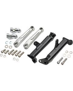 Ciro Frame Mounted Chrome Extended Highway Peg Mount Kit Harley 09-24 Touring