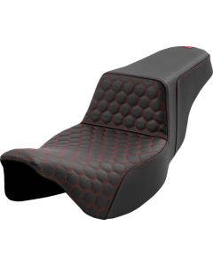 Saddlemen Step-Up HC Extended Reach W/Red Stitch Seat Harley 08-24 Touring