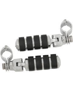 Kuryakyn Chrome Tour-Tech Cruise Clevis Mounts Large ISO Footpegs & Quick Clamps
