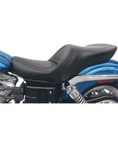 Saddlemen Explorer 2 Up Seat Black Stitched Vinyl Harley Dyna Glide FXD 04-05