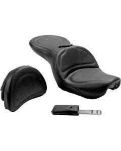 Saddlemen Explorer 2 Up Seat w/ Driver Backrest Harley Dyna Glide FXD 04-05