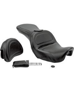 Saddlemen Explorer 2 Up Seat W/ Driver Backrest Harley Dyna FXD FLD FXDWG 06-17