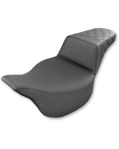 Saddlemen Black Rear Lattice Stitch LS Diamond Step Up Seat Harley FLH 08-23