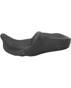Saddlemen Black Heated LS Diamond Road Sofa Two Up Seat 08-23 Harley FL