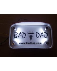 Bad Dad 80817 License Plate White LED Studs Harley Touring Softail 