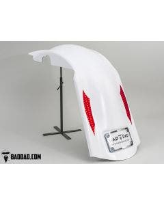 Bad Dad Raw Bagger Fender with 10" Flush Mounts Harley FL Touring 09-13 80895