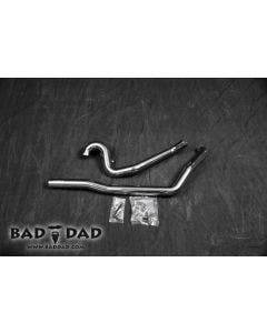 Bad Dad Chrome True Dual Exhaust Header Pipes Harley Touring 95-08 80919-1
