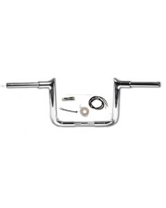 FBI Fat Baggers 1-1/2 Chrome 12" EZ Install Pointed Handlelbar Cable PKG FLH 14-20