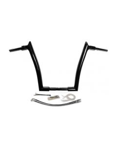 FBI Fat Baggers 1-1/2 Chrome 16" EZ Install Pointed Handlebar Cable PKG FLTR 15-20