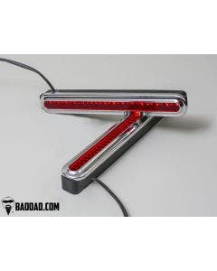 Bad Dad 957 Custom LED  Filler Panel Turn Signals Taillights Chrome Bezel Harley