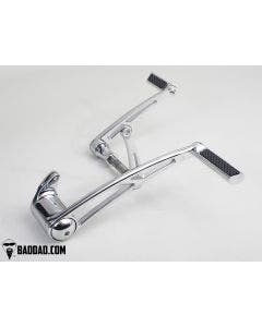 Bad Dad Chrome Forward Control Kit with Toe Shifter Harley Softail Touring 81133-2