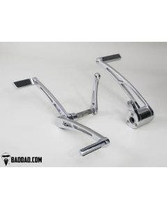 Bad Dad Chrome Forward Control Kit with Heel-Toe Shifter Softail Touring 81134-2