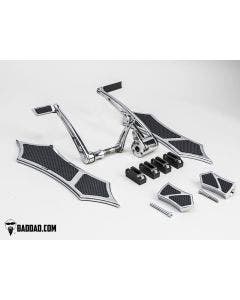Bad Dad Chrome Forward Controls Toe Shifter 966 Floorboard Kit Harley FL 81135-2