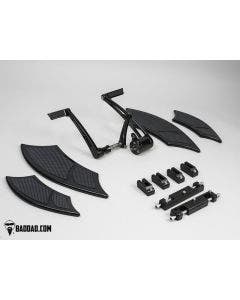 Bad Dad Black Forward Controls Toe Shifter 992 Floorboard Kit Harley FL 81137-3