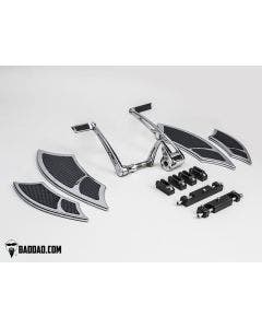 Bad Dad Chrome Forward Controls Toe Shifter 992 Floorboard Kit Harley FL 81137-4