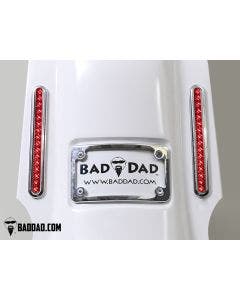 Bad Dad Competition Saddlebag Kit 905 Chrome Taillight & Chrome Plate 200mm FLS 