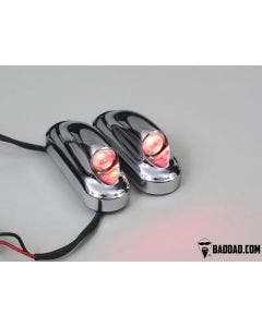 Bad Dad 780 LED Taillights w/ Amber Indicator Signal Harley Fender Strut 81219