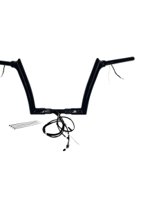 FBI Black 12" Pointed Top Plug n Play EZ 1-1/2" Handlebar Kit Harley 21-23 FLTRX/S FLTRU