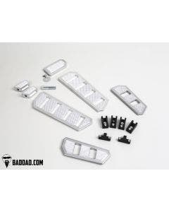 Bad Dad Floorboard Kit Machine Dual Shift Peg for Harley Touring & Softail