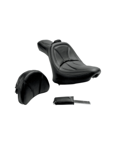 Saddlemen King Seat Black W/ Backrest for Harley 00-05 FXST/FLST, 00-06 FLSTF