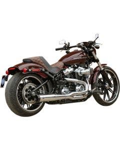S&S 550-0847B Chrome SuperStreet 2:1 50 State Exhaust System Harley Softail 18-Up