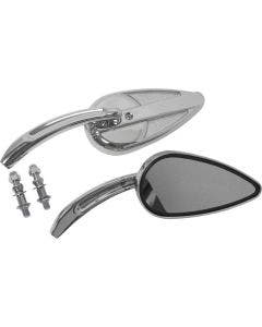 HardDrive Chrome Vintage Style Head Custom Mirrors Pair Harley Metric Motorcycle