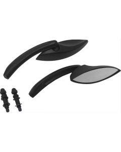 HardDrive Black Eliptical Style Head Custom Mirrors Pair Harley Metric